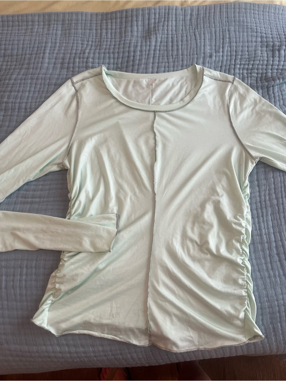 Free People Light Green Long Sleeve Tee M